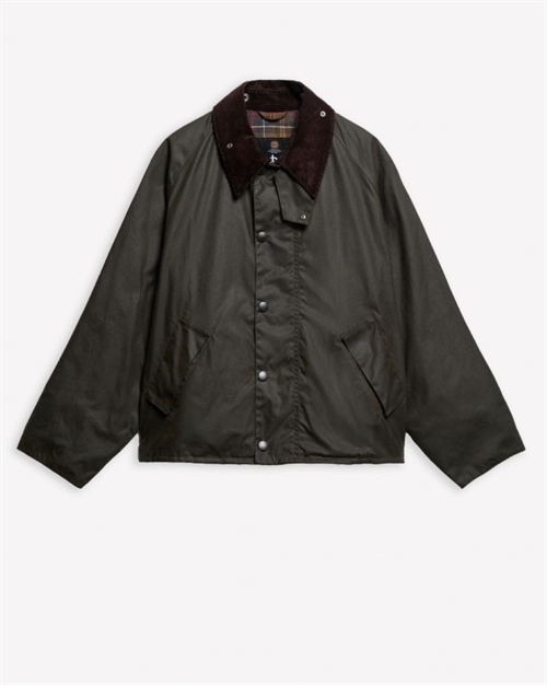 BARBOUR OS TRANSPORT WAX JACKET OLIVE